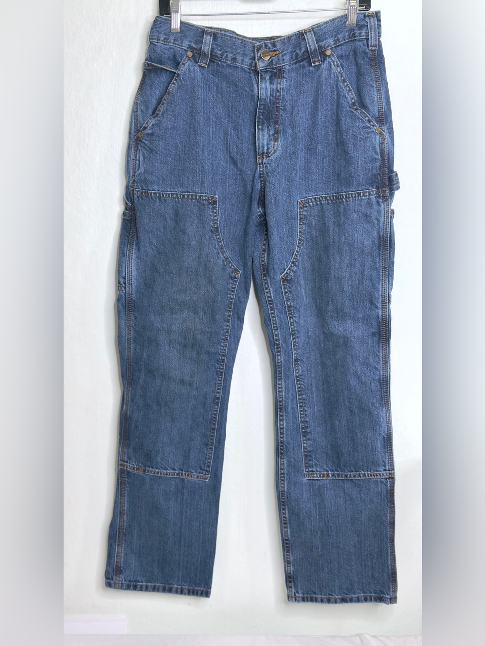 Carhartt Men's Blue Loose Straight Carpenter Jeans 30”x 32” #75